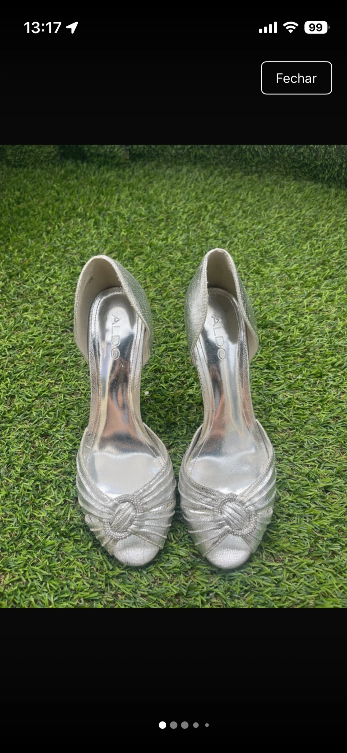Sapatos de salto ALDO prateados